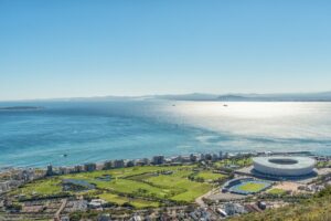 Aerial view of Green Point in Cape Town